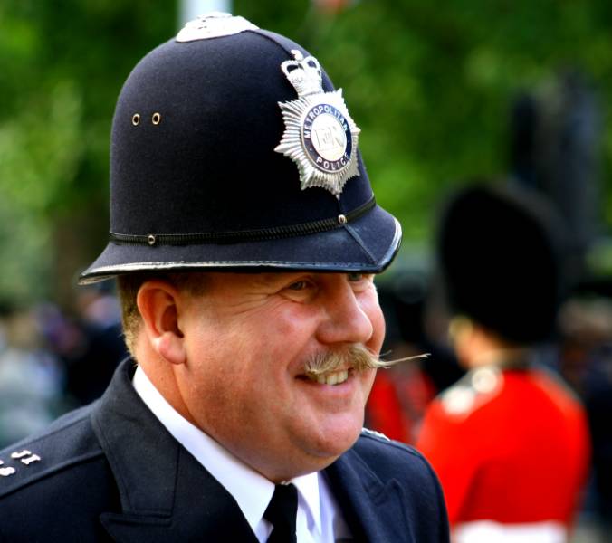Police man in London